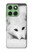 S2569 White Arctic Fox Hülle Schutzhülle Taschen für Motorola Edge 60