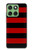 S2638 Black and Red Striped Hülle Schutzhülle Taschen für Motorola Edge 60