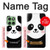 S2662 Cute Panda Cartoon Hülle Schutzhülle Taschen für Motorola Edge 60