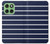 S2767 Navy White Striped Hülle Schutzhülle Taschen für Motorola Edge 60