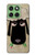 S2826 Cute Cartoon Unsleep Black Sheep Hülle Schutzhülle Taschen für Motorola Edge 60