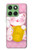 S3025 Pink Maneki Neko Lucky Cat Hülle Schutzhülle Taschen für Motorola Edge 60