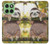 S3138 Cute Baby Sloth Paint Hülle Schutzhülle Taschen für Motorola Edge 60