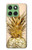 S3490 Gold Pineapple Hülle Schutzhülle Taschen für Motorola Edge 60