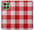 S3535 Red Gingham Hülle Schutzhülle Taschen für Motorola Edge 60