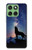S3555 Wolf Howling Million Star Hülle Schutzhülle Taschen für Motorola Edge 60
