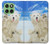 S3794 Arctic Polar Bear and Seal Paint Hülle Schutzhülle Taschen für Motorola Edge 60