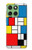S3814 Piet Mondrian Line Art Composition Hülle Schutzhülle Taschen für Motorola Edge 60