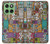 S3879 Retro Music Doodle Hülle Schutzhülle Taschen für Motorola Edge 60