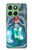 S3911 Cute Little Mermaid Aqua Spa Hülle Schutzhülle Taschen für Motorola Edge 60