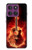 S0415 Fire Guitar Burn Hülle Schutzhülle Taschen für Motorola Edge 60 Pro
