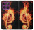 S0493 Music Note Burn Hülle Schutzhülle Taschen für Motorola Edge 60 Pro