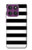 S1596 Black and White Striped Hülle Schutzhülle Taschen für Motorola Edge 60 Pro
