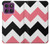 S1849 Pink Black Chevron Zigzag Hülle Schutzhülle Taschen für Motorola Edge 60 Pro