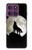 S1981 Wolf Howling at The Moon Hülle Schutzhülle Taschen für Motorola Edge 60 Pro