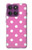 S2358 Pink Polka Dots Hülle Schutzhülle Taschen für Motorola Edge 60 Pro