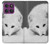 S2569 White Arctic Fox Hülle Schutzhülle Taschen für Motorola Edge 60 Pro