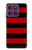 S2638 Black and Red Striped Hülle Schutzhülle Taschen für Motorola Edge 60 Pro