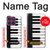 S3078 Black and White Piano Keyboard Hülle Schutzhülle Taschen für Motorola Edge 60 Pro