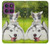 S3795 Kitten Cat Playful Siberian Husky Dog Paint Hülle Schutzhülle Taschen für Motorola Edge 60 Pro