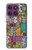 S3879 Retro Music Doodle Hülle Schutzhülle Taschen für Motorola Edge 60 Pro