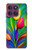 S3926 Colorful Tulip Oil Painting Hülle Schutzhülle Taschen für Motorola Edge 60 Pro