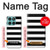 S1596 Black and White Striped Hülle Schutzhülle Taschen für Motorola Edge 60 Fusion