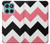 S1849 Pink Black Chevron Zigzag Hülle Schutzhülle Taschen für Motorola Edge 60 Fusion