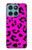 S1850 Pink Leopard Pattern Hülle Schutzhülle Taschen für Motorola Edge 60 Fusion