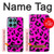 S1850 Pink Leopard Pattern Hülle Schutzhülle Taschen für Motorola Edge 60 Fusion