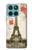 S2108 Eiffel Tower Paris Postcard Hülle Schutzhülle Taschen für Motorola Edge 60 Fusion