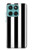 S2297 Black and White Vertical Stripes Hülle Schutzhülle Taschen für Motorola Edge 60 Fusion