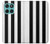 S2297 Black and White Vertical Stripes Hülle Schutzhülle Taschen für Motorola Edge 60 Fusion