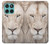 S2399 White Lion Face Hülle Schutzhülle Taschen für Motorola Edge 60 Fusion
