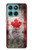 S2490 Canada Maple Leaf Flag Texture Hülle Schutzhülle Taschen für Motorola Edge 60 Fusion