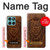 S2529 Leo Zodiac Tattoo Brown Graphic Print Hülle Schutzhülle Taschen für Motorola Edge 60 Fusion