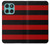 S2638 Black and Red Striped Hülle Schutzhülle Taschen für Motorola Edge 60 Fusion