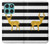S2794 Black and White Striped Deer Gold Sparkles Hülle Schutzhülle Taschen für Motorola Edge 60 Fusion