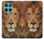 S2870 Lion King of Beasts Hülle Schutzhülle Taschen für Motorola Edge 60 Fusion