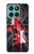 S2936 UK British Flag Map Hülle Schutzhülle Taschen für Motorola Edge 60 Fusion
