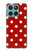 S2951 Red Polka Dots Hülle Schutzhülle Taschen für Motorola Edge 60 Fusion