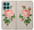 S3079 Vintage Pink Rose Hülle Schutzhülle Taschen für Motorola Edge 60 Fusion