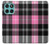 S3091 Pink Plaid Pattern Hülle Schutzhülle Taschen für Motorola Edge 60 Fusion