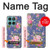 S3265 Vintage Flower Pattern Hülle Schutzhülle Taschen für Motorola Edge 60 Fusion
