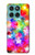 S3292 Colourful Disco Star Hülle Schutzhülle Taschen für Motorola Edge 60 Fusion
