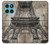 S3416 Eiffel Tower Blueprint Hülle Schutzhülle Taschen für Motorola Edge 60 Fusion