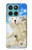 S3794 Arctic Polar Bear and Seal Paint Hülle Schutzhülle Taschen für Motorola Edge 60 Fusion