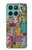 S3879 Retro Music Doodle Hülle Schutzhülle Taschen für Motorola Edge 60 Fusion