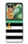 S2882 Black and White Striped Gold Dolphin Hülle Schutzhülle Taschen für Motorola Razr 60, Razr 2025
