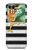 S2882 Black and White Striped Gold Dolphin Hülle Schutzhülle Taschen für Motorola Razr 60, Razr 2025